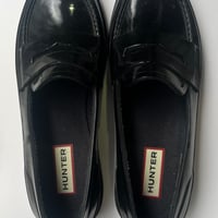 ⚫️USED⚫️HUNTER black loafers