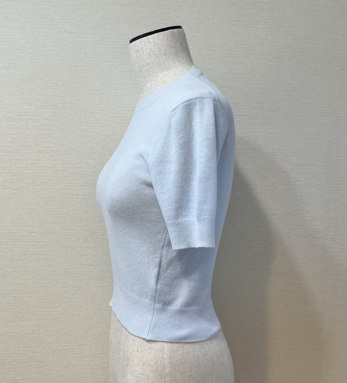 Acne ホワイト ショート丈ニット 半袖 36 ⚫️USED⚫️ACNE STUDIOS short sleeve knit | INHWA