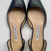 ●USED●MANOLO BLAHNIK black flat