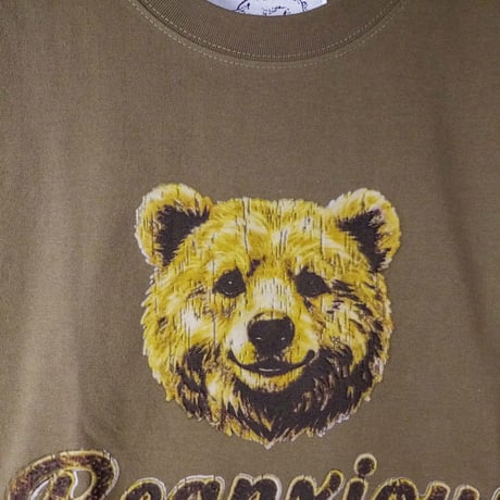 ブラウンベア【オリーブ】プレミアム半袖Tシャツ