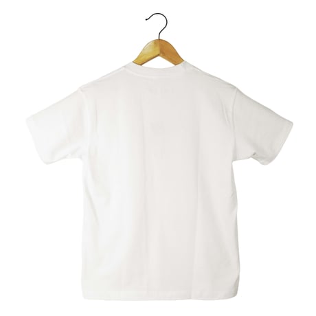 シマウマ右胸【ホワイト】半袖ポケット付きTシャツ