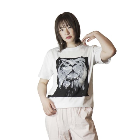 ライオン【ホワイト】半袖Tシャツ