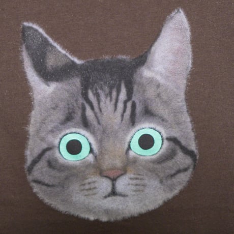 キジトラ（顔）【ブラウン】半袖Tシャツ