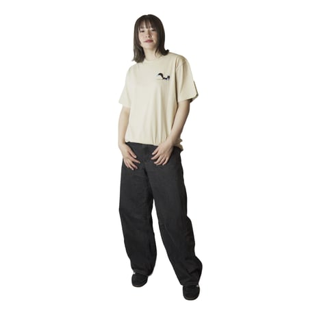青いキツネ【ナチュラル】半袖Tシャツ (kidsサイズ有り)
