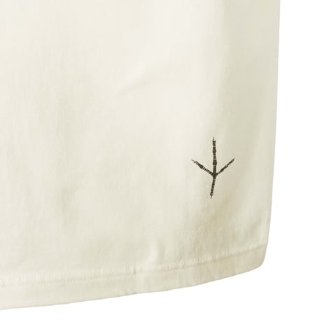 前ハシビロコウ【ヴィンテージナチュラルxダークキャメル】半袖ラグランTシャツ