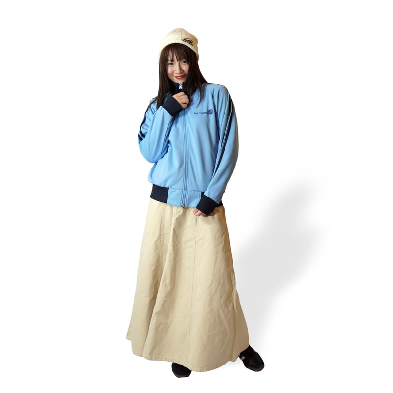 ニットジャージ【サックス/ネイビー】トラック ジャケット ニットジャージ【サックス/ネイビー】トラック ジャケット