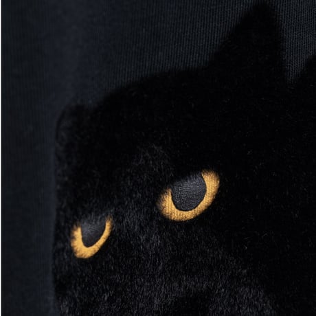 黒ネコ【ブラック】半袖Tシャツ (kidsサイズ有り)