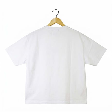 タヌキ【ホワイト】半袖ワイドBOXシルエットTシャツ