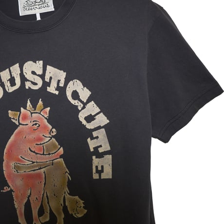 ブタとオオカミ【ブラック】半袖Tシャツ