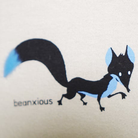 青いキツネ【ナチュラル】半袖Tシャツ (kidsサイズ有り)