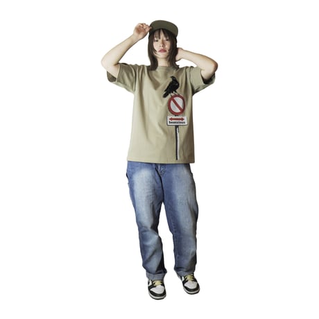 ヤタガラス【アシッドカーキ】BIG半袖Tシャツ