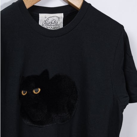 黒ネコ【ブラック】半袖Tシャツ (kidsサイズ有り)