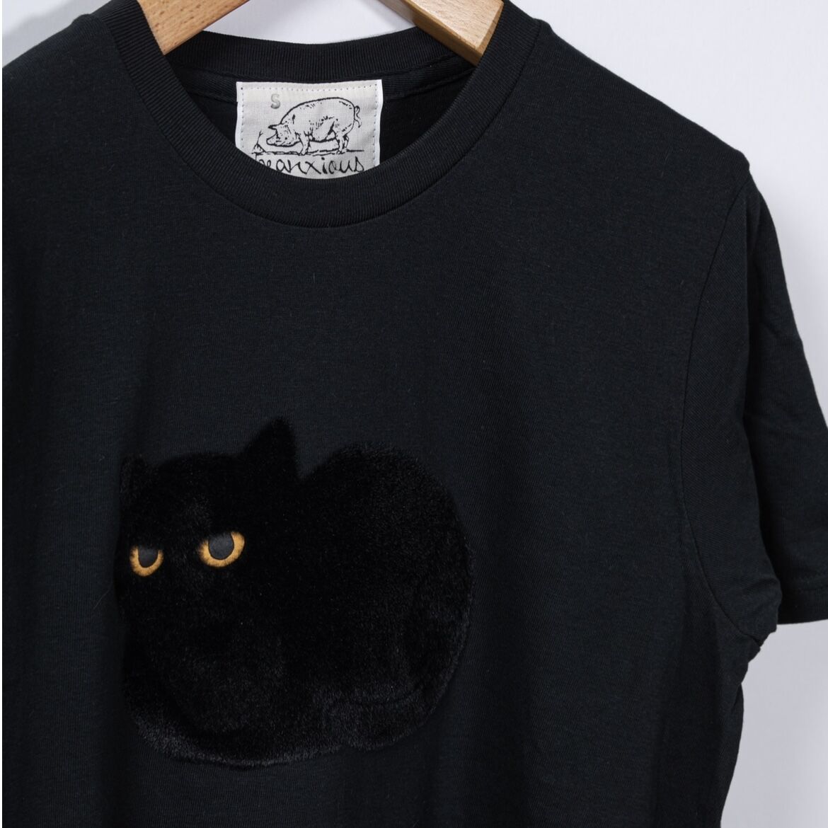 黒ネコ【ブラック】半袖Tシャツ