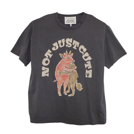 ブタとオオカミ【ブラック】半袖Tシャツ