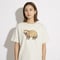タヌキ【グレージュ】半袖ワイドBOXシルエットTシャツ
