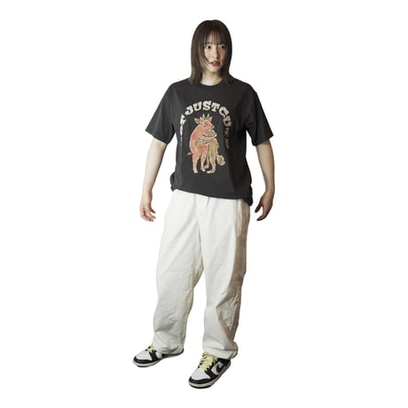 ブタとオオカミ【ブラック】半袖Tシャツ