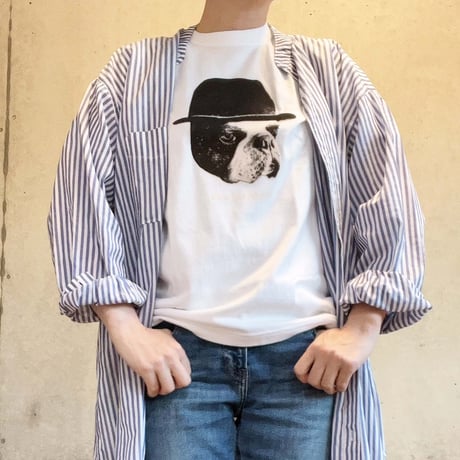 フレンチブルドッグ【ホワイト】半袖Tシャツ