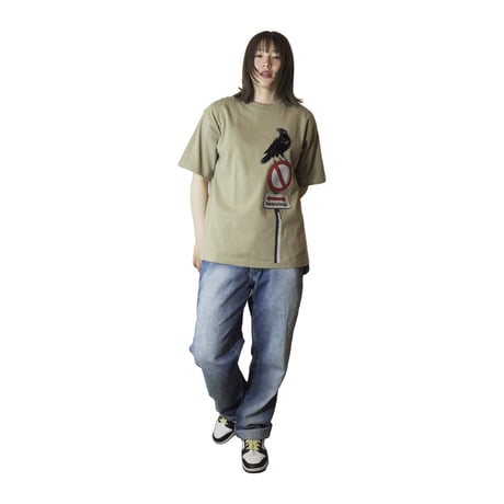 ヤタガラス【アシッドカーキ】BIG半袖Tシャツ