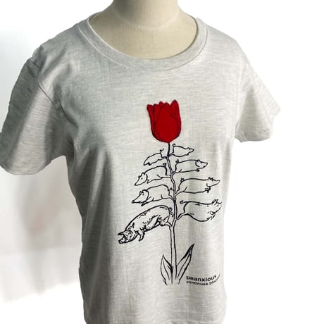 ピッグチューリップ【オートミール】半袖Tシャツ
