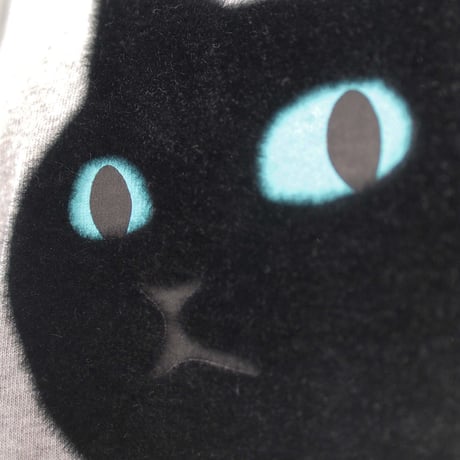 ネコにらみ 【ヘザーグレー】BIG半袖Tシャツ