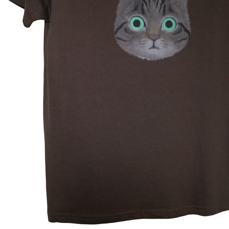 キジトラ（顔）【ブラウン】半袖Tシャツ