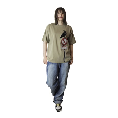 ヤタガラス【アシッドカーキ】BIG半袖Tシャツ