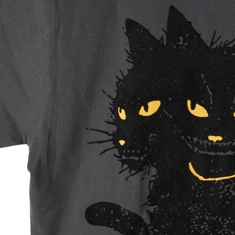 後ネコべロス【スミクロ】半袖ポケット付きTシャツ
