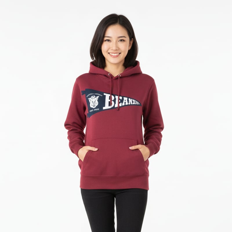 ペナント【バーガンディ】パーカー | ビーアンキシャス