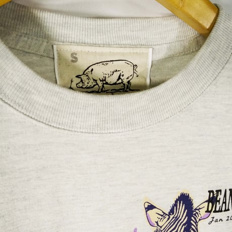 シマウマ左胸【オートミール】半袖Tシャツ