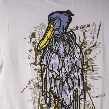 前ハシビロコウ【コメットブルー】プレミアム半袖Tシャツ