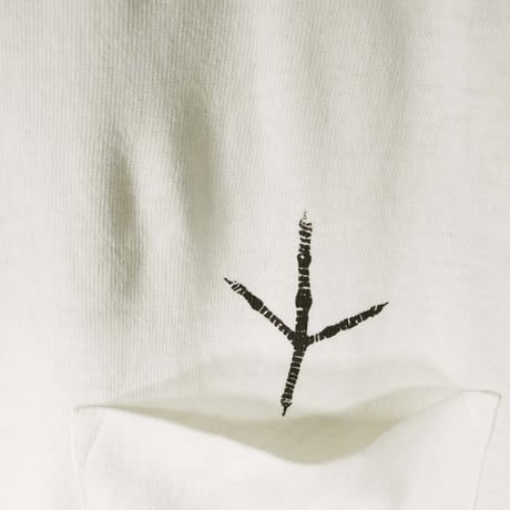 後ハシビロコウ【ナチュラル】半袖ポケット付きTシャツ