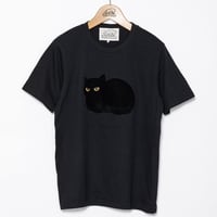 黒ネコ【ブラック】半袖Tシャツ (kidsサイズ有り)