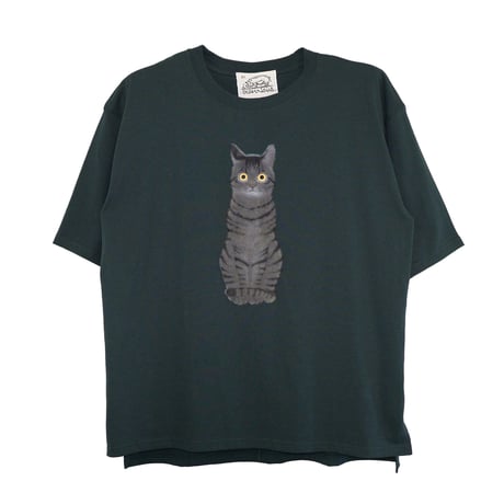 キジトラ（全身） 【Dグリーン】BIG半袖Tシャツ