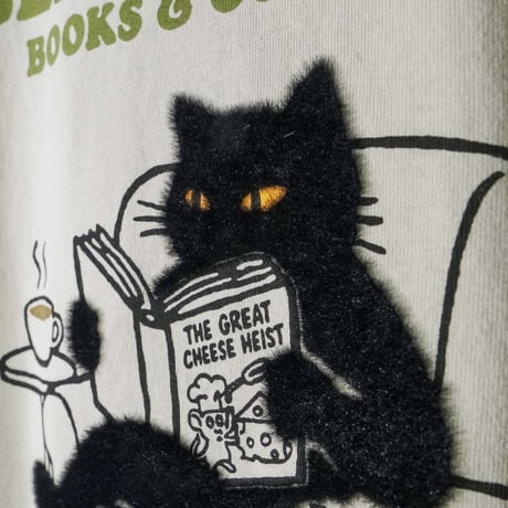 Books&coffee【ストーン】WOMEN’SオーバーTシャツ