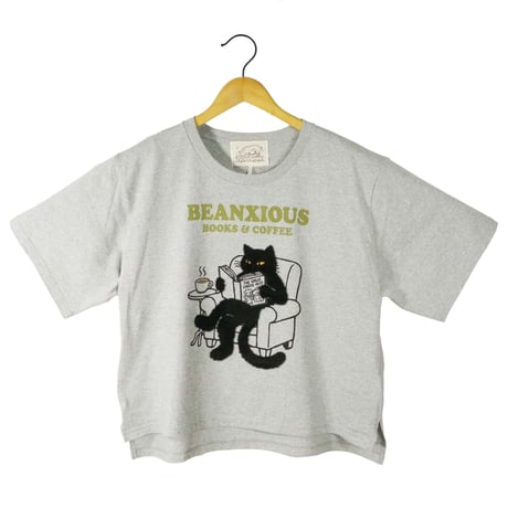 Books&coffee【ヘザーグレー】WOMEN'SオーバーTシャツ