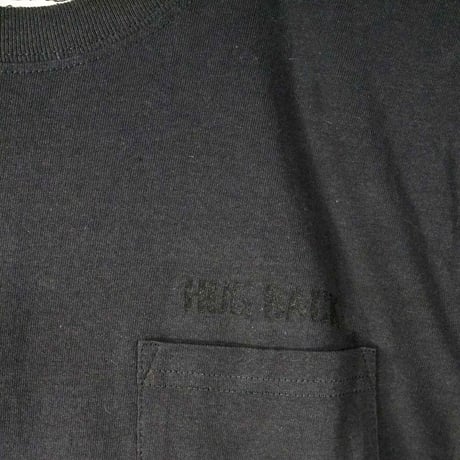 後ネコべロス【スミクロ】半袖ポケット付きTシャツ