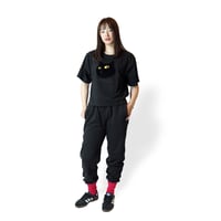 ネコにらみ【ブラック】 BIG半袖Tシャツ