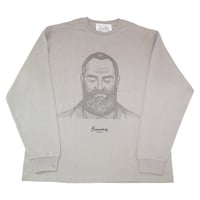 ヒゲ 【アシッドカーキ】ワイドロングTシャツ