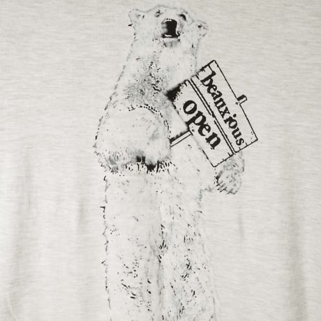 白クマ【オートミール】半袖トライブレンドTシャツ