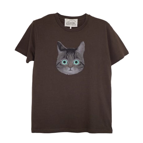 キジトラ（顔）【ブラウン】半袖Tシャツ