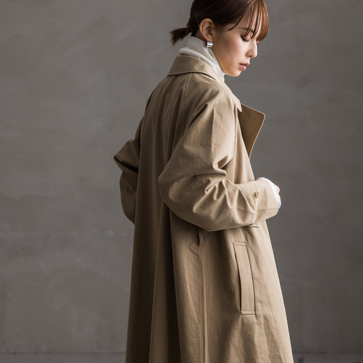 綿タイロッケンコート ベージュ【23101】 | Clotho. 綿タイロッケンコート ベージュ【23101】 | Clotho.
