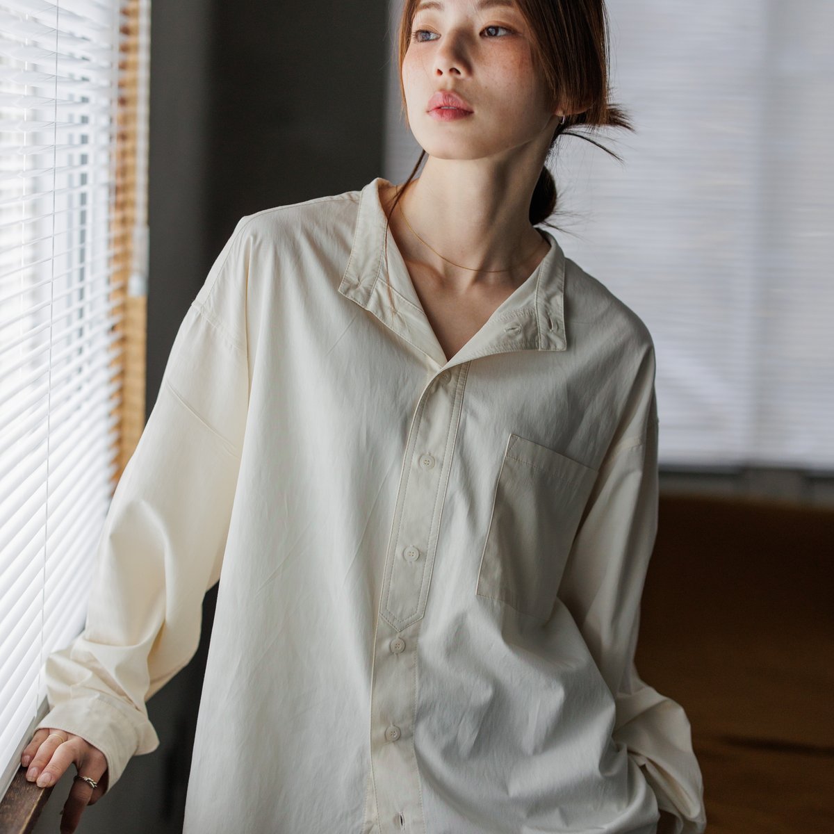 ISSEY MIYAKE スタンドカラー プルオーバーシャツ コットン 綿 長袖 楽天市場】【クーポン利用で2746円】 ブラウス シャツ