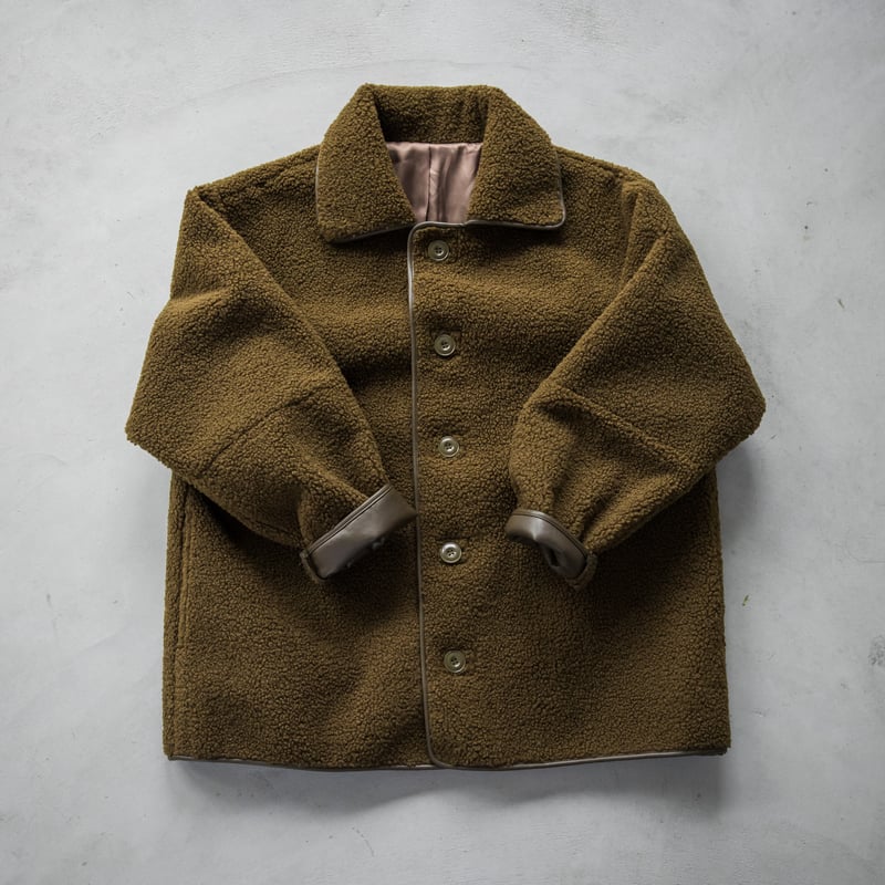 ボアボンディングコート カーキ×カーキ【23205】 | Clotho.