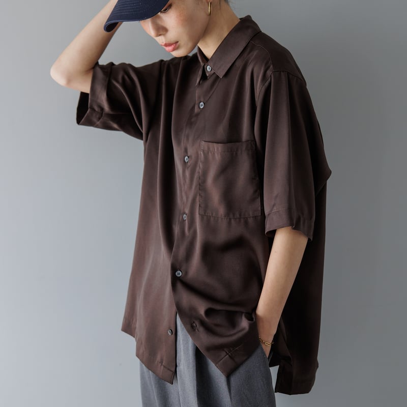 MARKAWARE 半袖シャツ 24SS BROWN MARKAWARE 半袖シャツ 24SS BROWN MARKAWARE 半袖シャツ 24SS BROWN