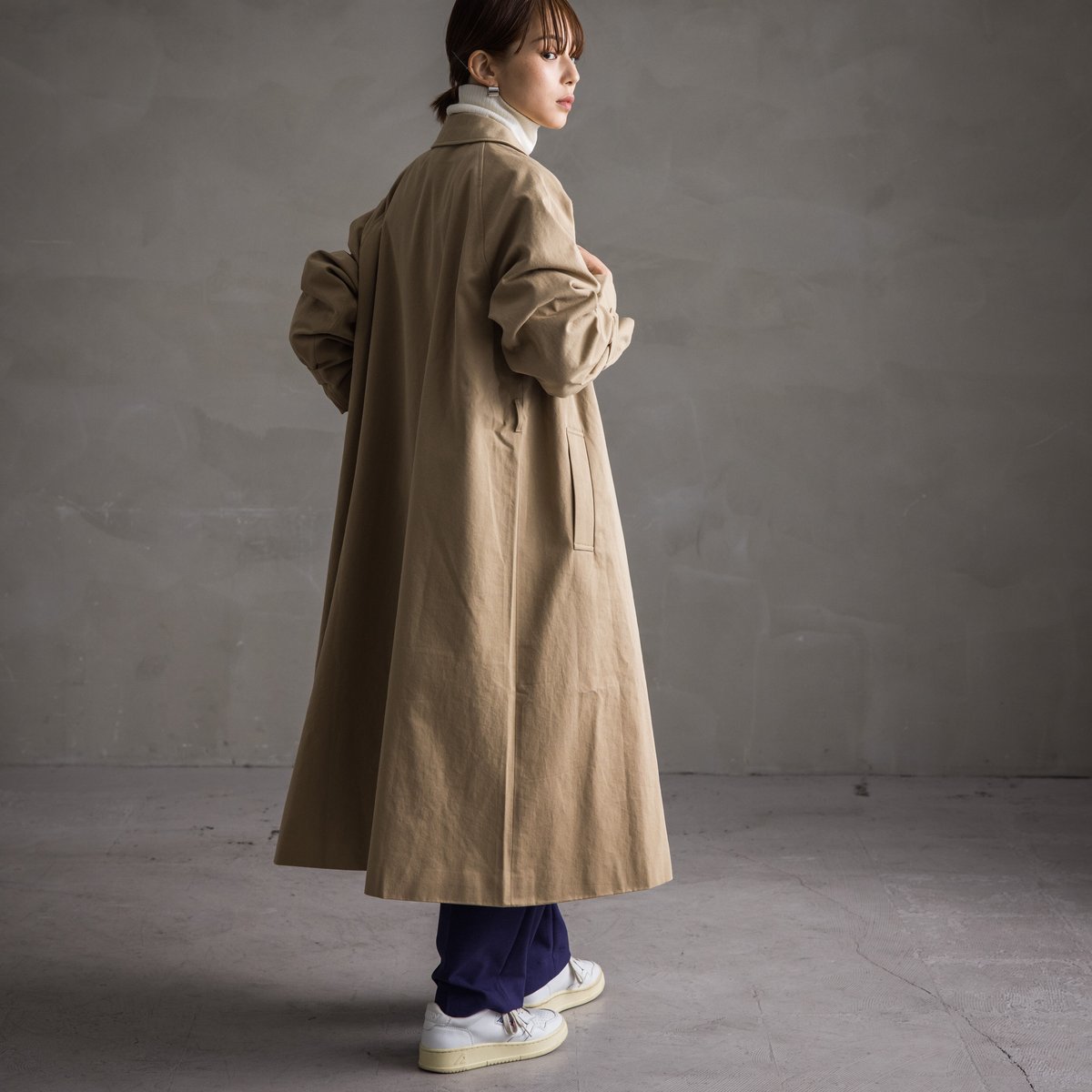綿タイロッケンコート ベージュ【23101】 | Clotho. 綿タイロッケンコート ベージュ【23101】 | Clotho.
