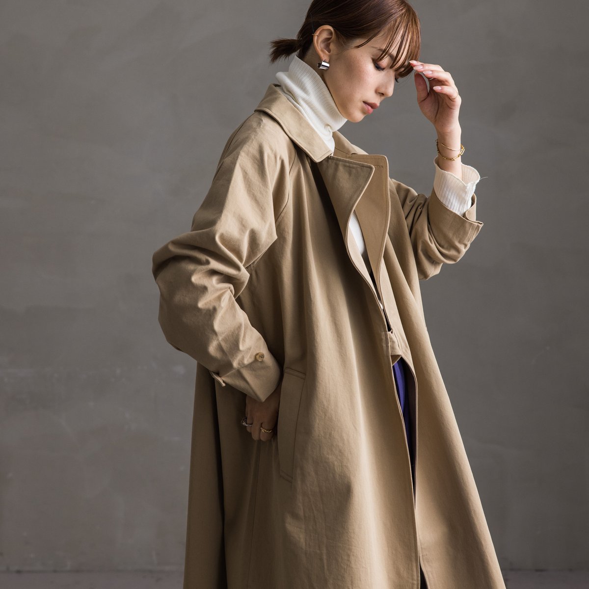 綿タイロッケンコート ベージュ【23101】 | Clotho. 綿タイロッケンコート ベージュ【23101】 | Clotho.