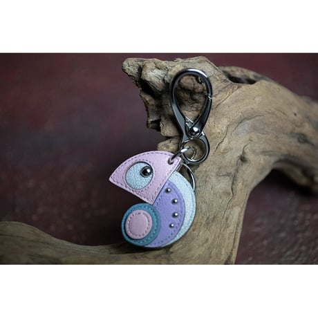 Leather Key Holder ( 2Small ) / Reon Icon Design  ( Combination Color )
