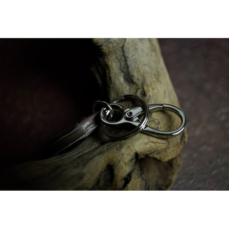 Leather Key Holder ( 2Small ) / Reon Icon Design  ( Combination Color )