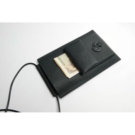 Leather Hanging Smartphone Wallet Pouch / Reon Icon Design ( 88 Colors )