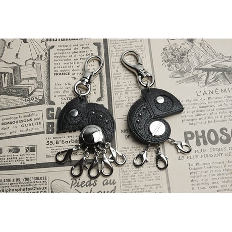 Leather Rotary 5 Pieces Key Holder / Reon Icon Design ( 88 Colors )